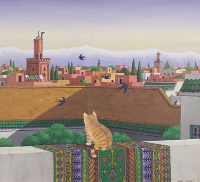 Rooftops in Marrakesh, 1989 by Larry Smart